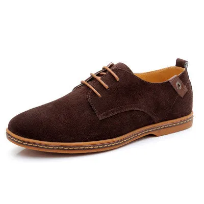 Merkmak Genuine Leather Men's Business Wedding Shoes Fashion 2017 Men Flats Suede Shoes Footwear Moccasin Loafer Formal Shoes