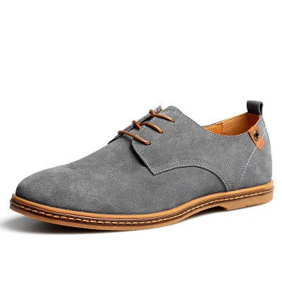 Merkmak Genuine Leather Men's Business Wedding Shoes Fashion 2017 Men Flats Suede Shoes Footwear Moccasin Loafer Formal Shoes