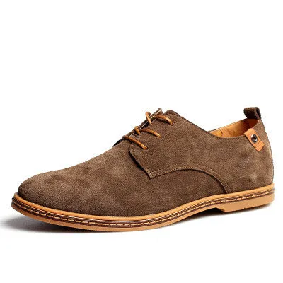 Merkmak Genuine Leather Men's Business Wedding Shoes Fashion 2017 Men Flats Suede Shoes Footwear Moccasin Loafer Formal Shoes