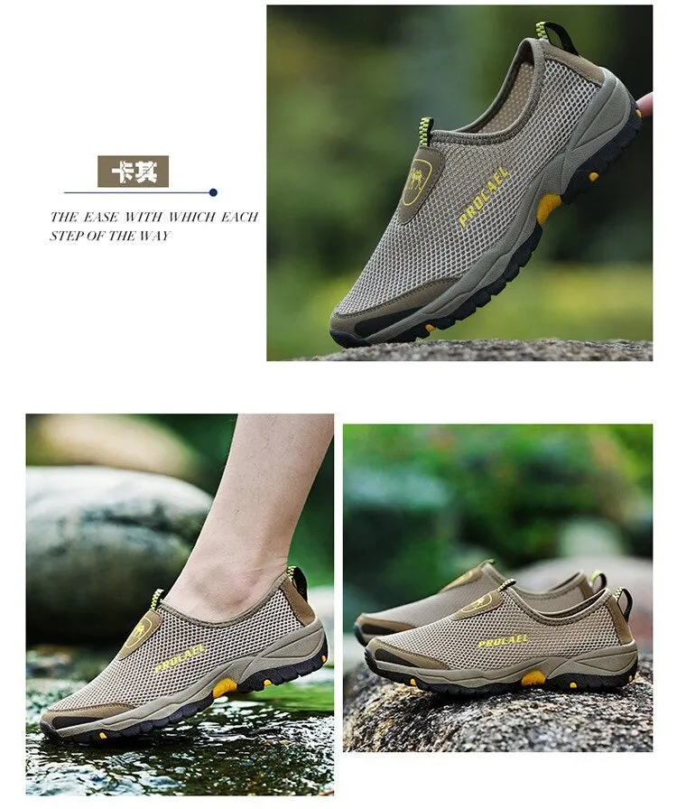 Mesh Shoes Men Sneakers Black Casual Men Loafers Outdoor Slip On Sneakers Men Water Male Footwear