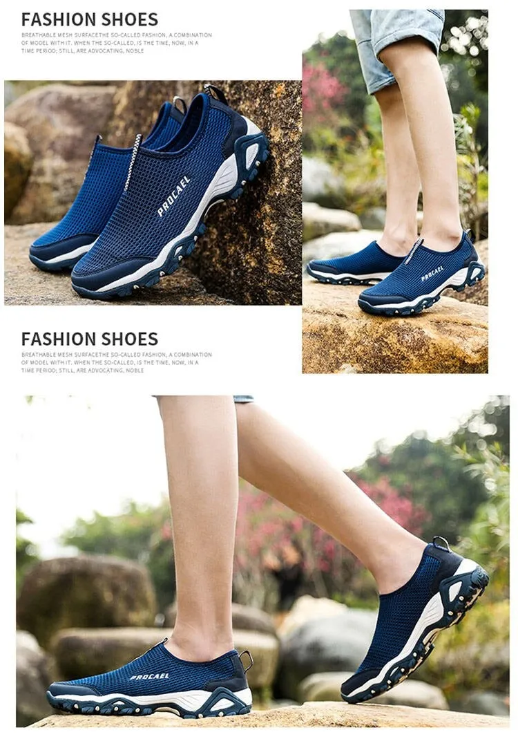 Mesh Shoes Men Sneakers Black Casual Men Loafers Outdoor Slip On Sneakers Men Water Male Footwear