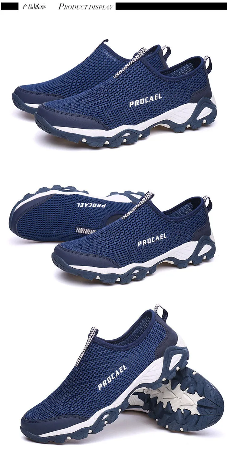 Mesh Shoes Men Sneakers Black Casual Men Loafers Outdoor Slip On Sneakers Men Water Male Footwear