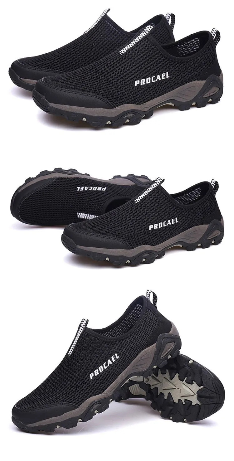 Mesh Shoes Men Sneakers Black Casual Men Loafers Outdoor Slip On Sneakers Men Water Male Footwear