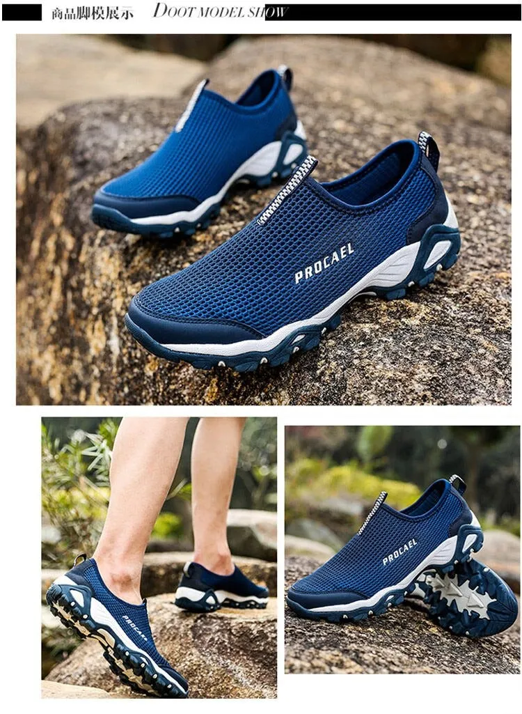 Mesh Shoes Men Sneakers Black Casual Men Loafers Outdoor Slip On Sneakers Men Water Male Footwear