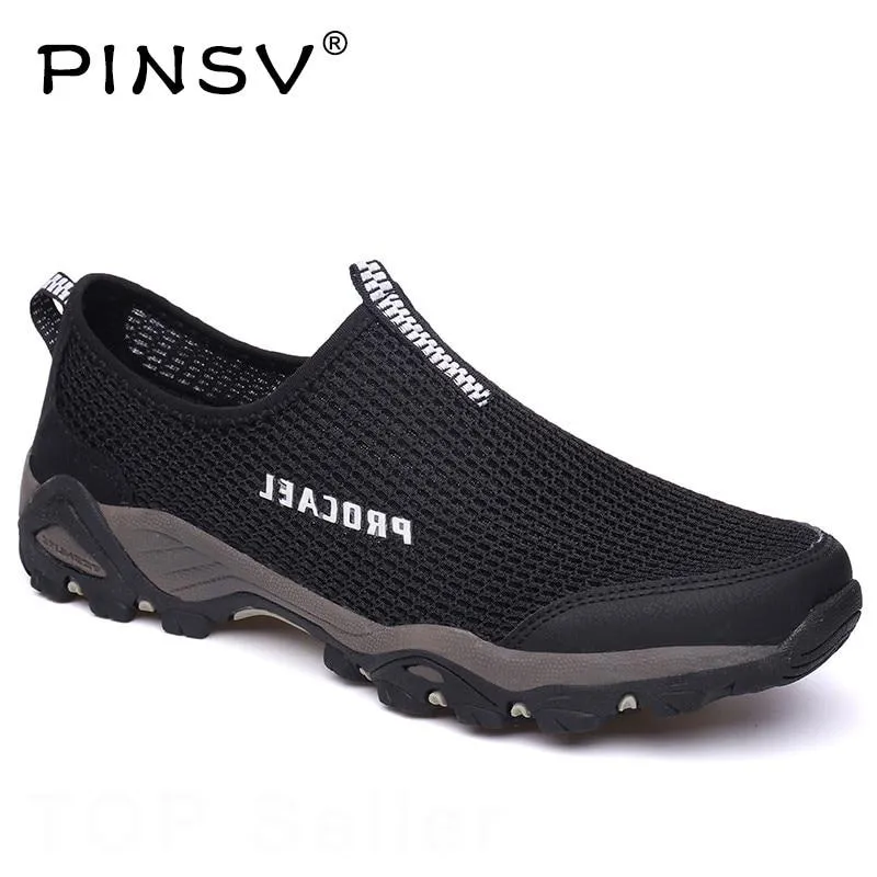 Mesh Shoes Men Sneakers Black Casual Men Loafers Outdoor Slip On Sneakers Men Water Male Footwear