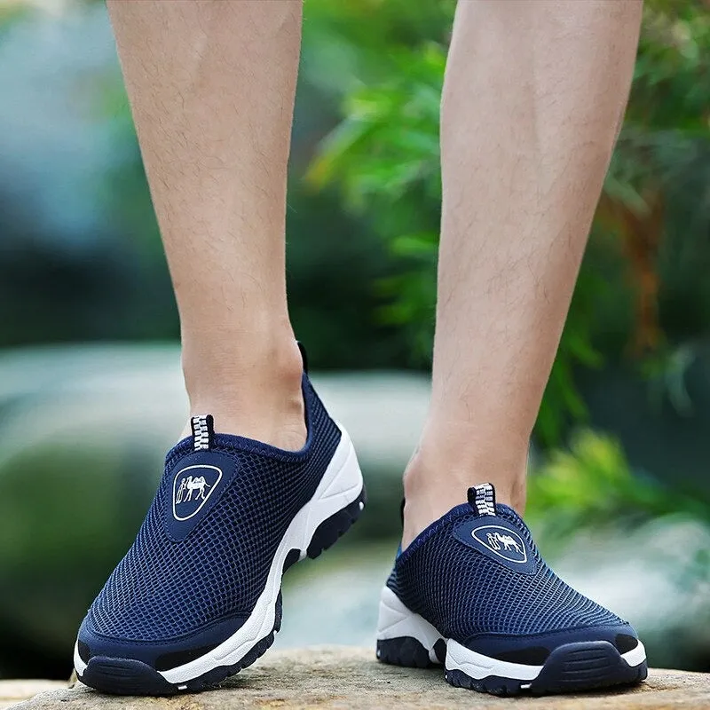 Mesh Shoes Men Sneakers Black Casual Men Loafers Outdoor Slip On Sneakers Men Water Male Footwear