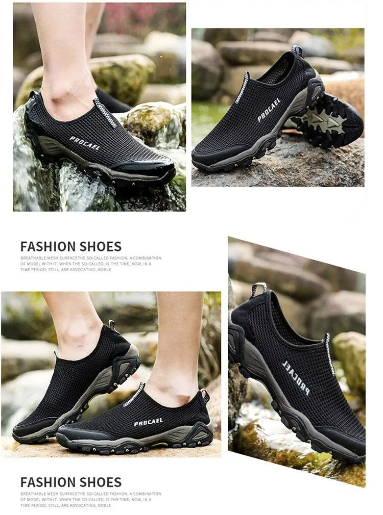 Mesh Shoes Men Sneakers Black Casual Men Loafers Outdoor Slip On Sneakers Men Water Male Footwear