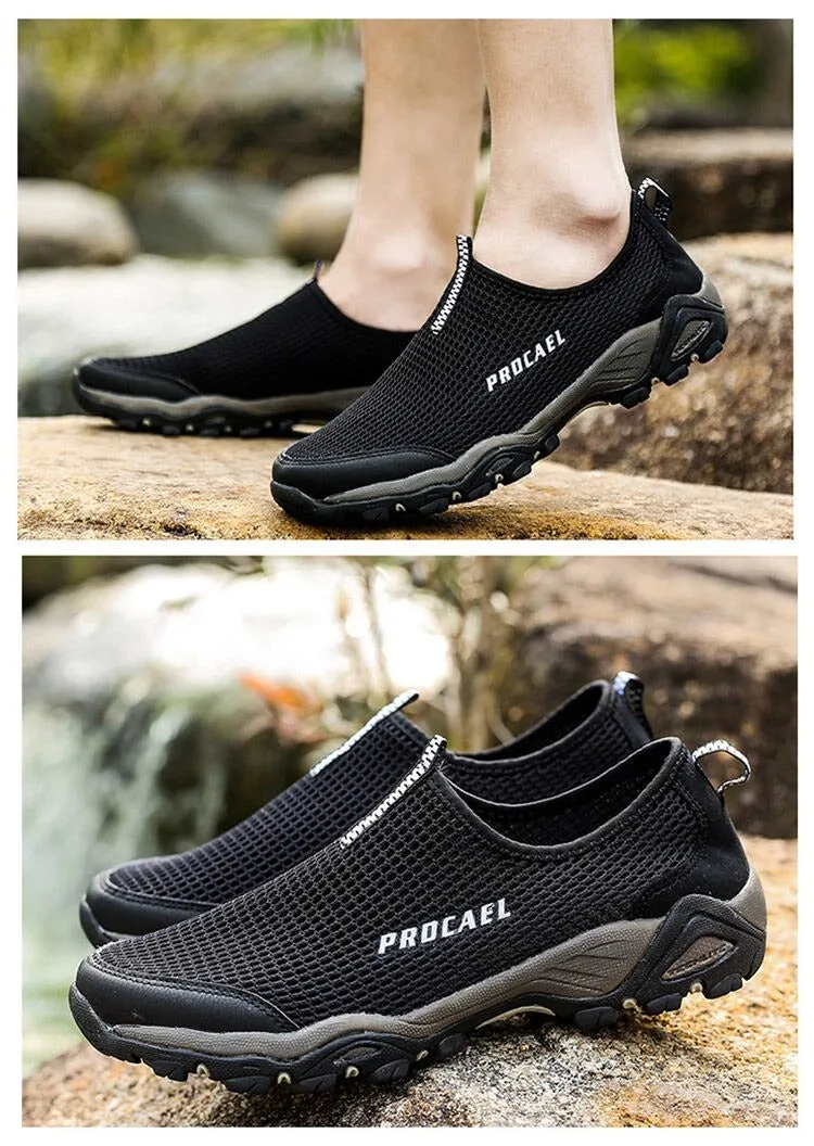 Mesh Shoes Men Sneakers Black Casual Men Loafers Outdoor Slip On Sneakers Men Water Male Footwear