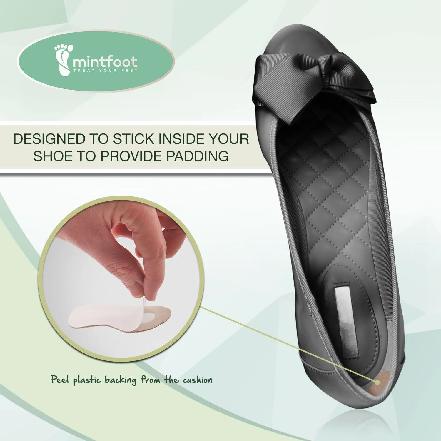 Mintfoot Leather Heel Grips - 10 Pieces - Shoe Liners for Women & Men - Heel Snugs to Stop Blisters & Cuts