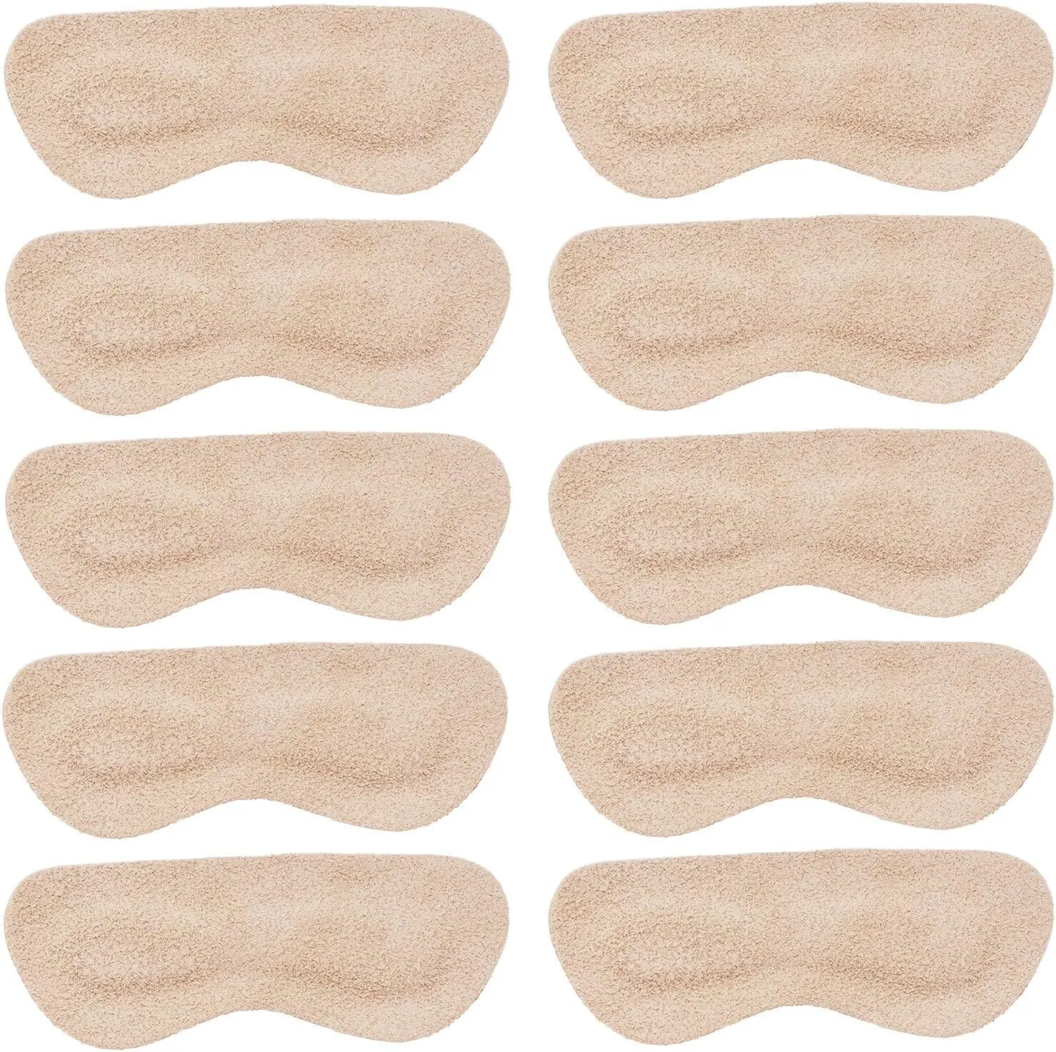 Mintfoot Leather Heel Grips - 10 Pieces - Shoe Liners for Women & Men - Heel Snugs to Stop Blisters & Cuts