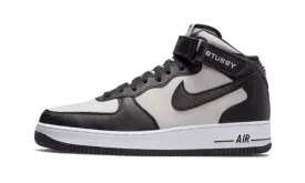 Nike Air Force 1 Mid Stussy Light Bone Black