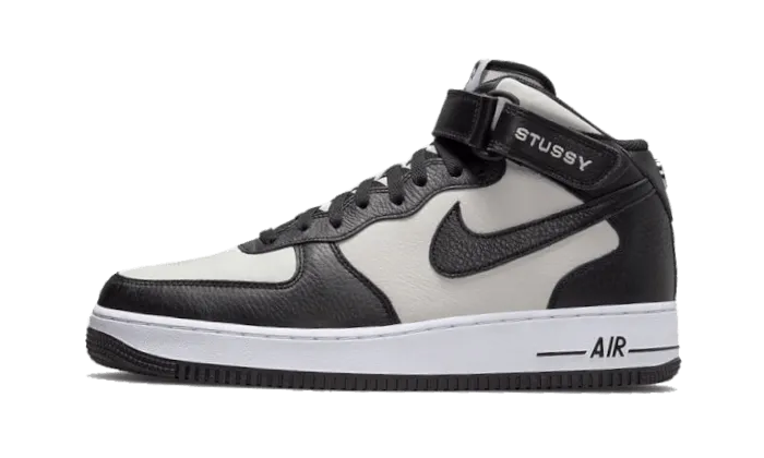 Nike Air Force 1 Mid Stussy Light Bone Black