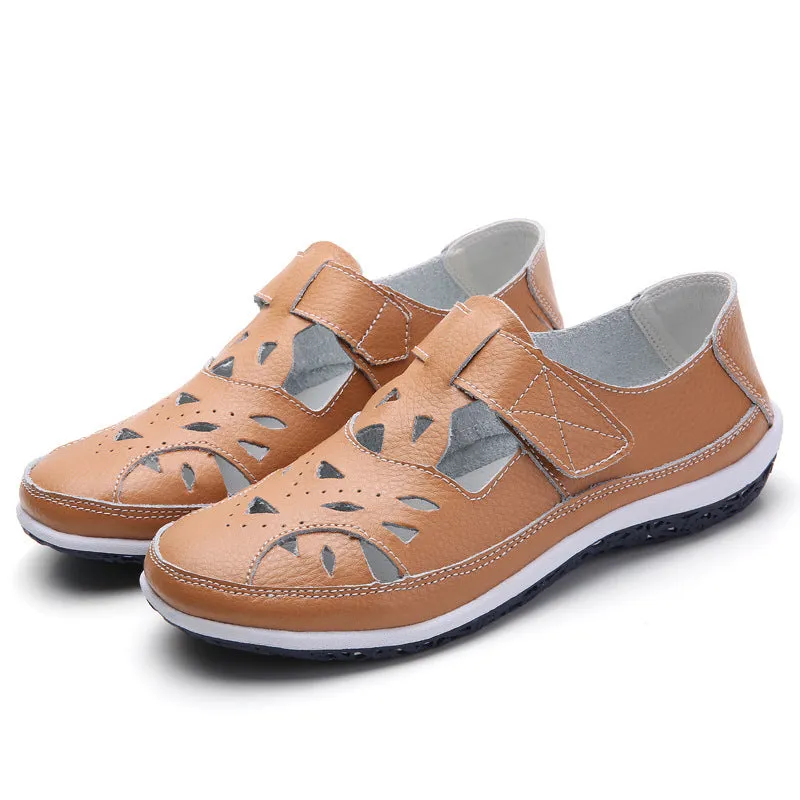 Owlkay Retro Soft Soled Hollow Sandals