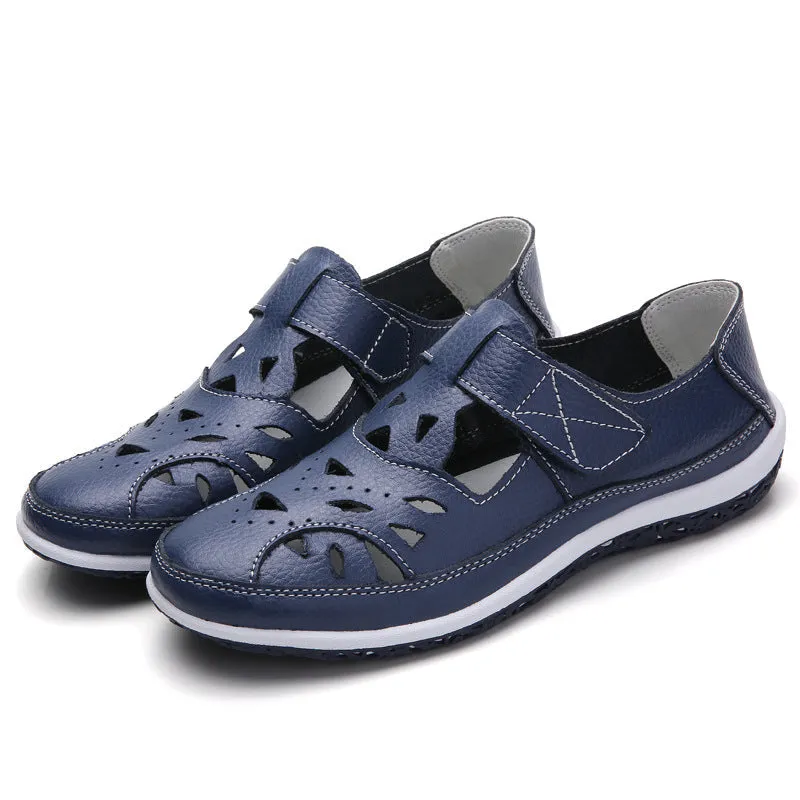Owlkay Retro Soft Soled Hollow Sandals