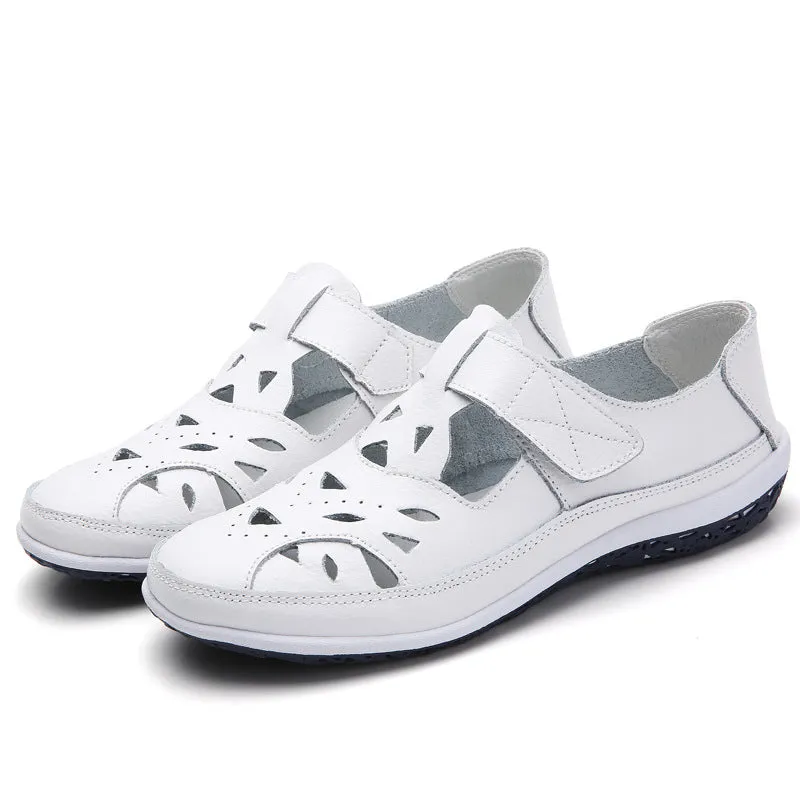 Owlkay Retro Soft Soled Hollow Sandals