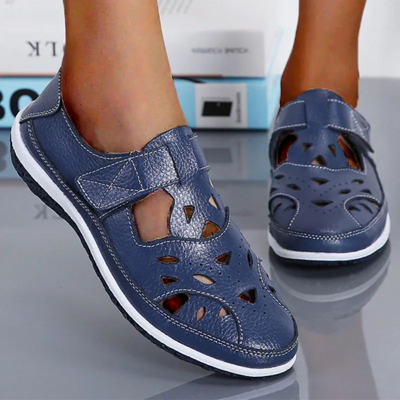 Owlkay Retro Soft Soled Hollow Sandals