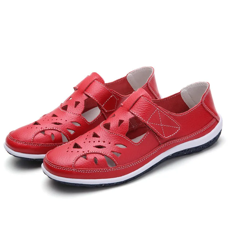 Owlkay Retro Soft Soled Hollow Sandals