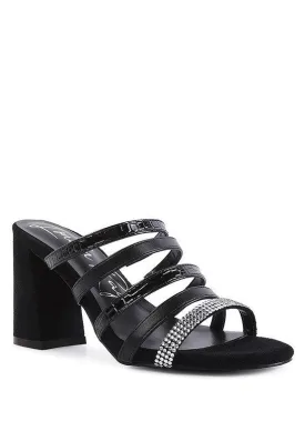 Peaches Multi Strap Diamante Detail Sandals