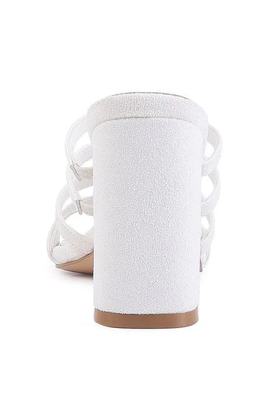 Peaches Multi Strap Diamante Detail Sandals