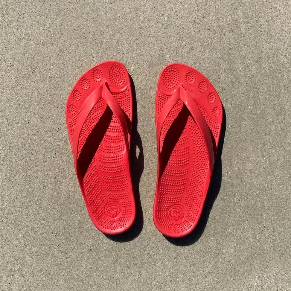 Red Ocean Breeze Comfort Sandals with Waterproof Drybag