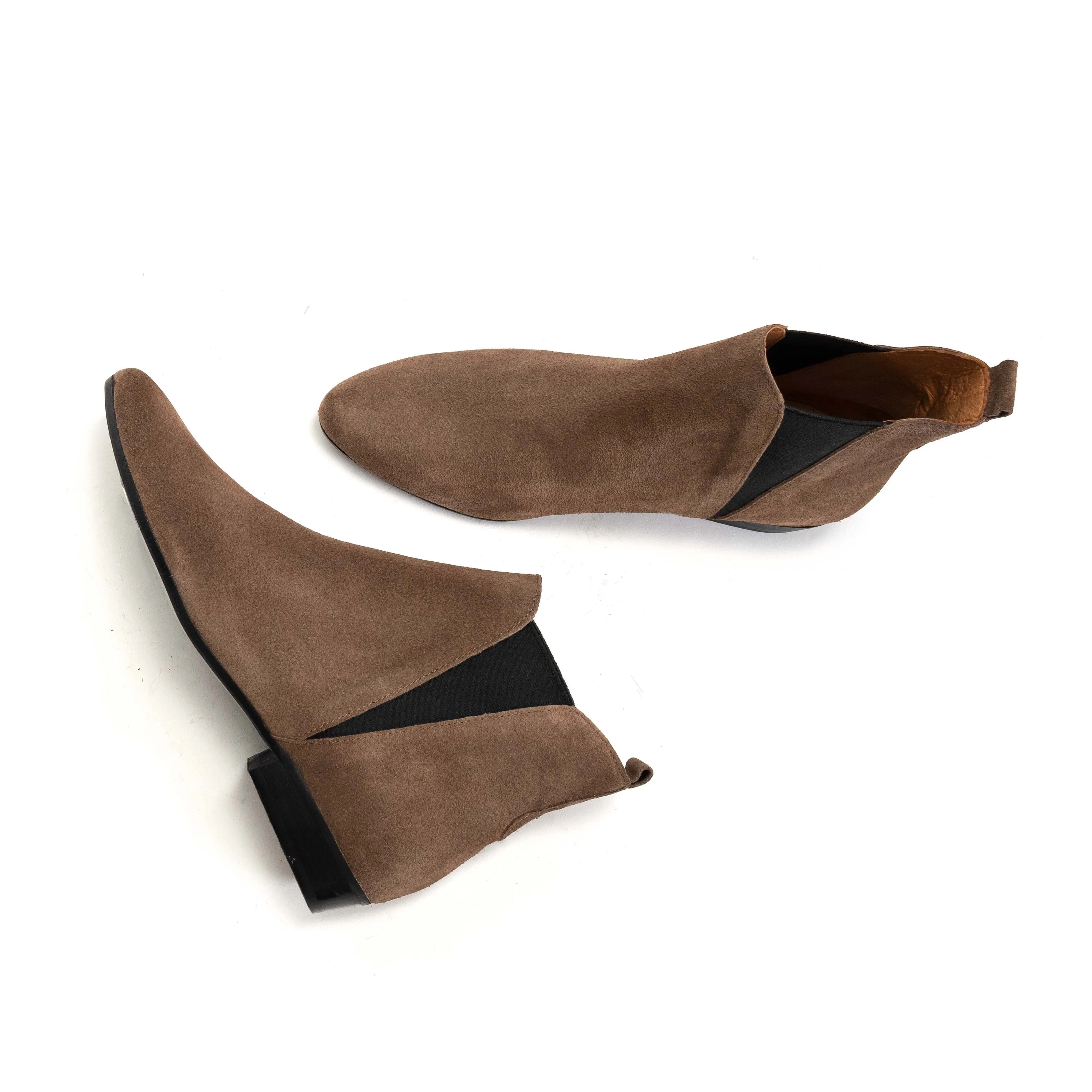 Rita Calf Suede Dark Taupe