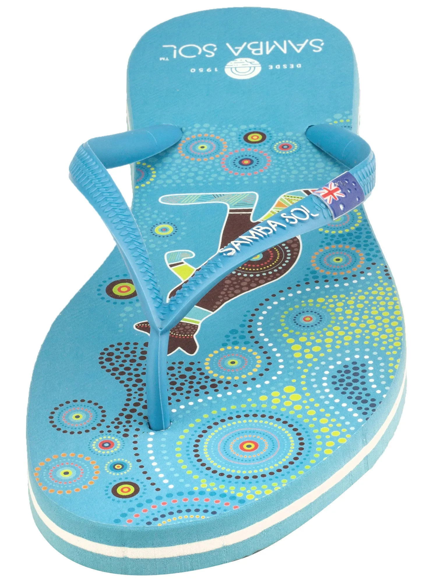 Samba Sol Men's Countries Collection Flip Flops - Australia Blue