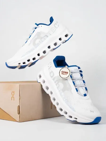 Sepatu Sneakers On Running Cloudmonster White Indigo Blue Authentic Sneakers