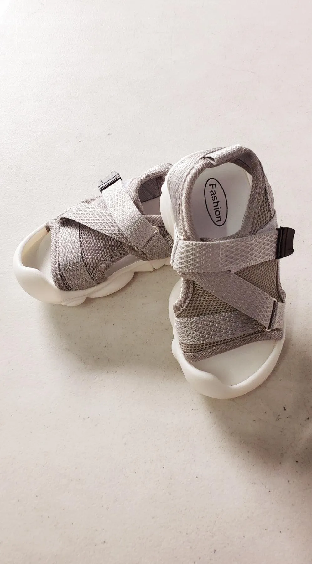 Soft Soled Toddler Sandals - Grey