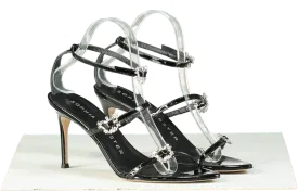 Sophia Webster Black Grace High-Heeled Sandals with Jewelled Straps UK 7