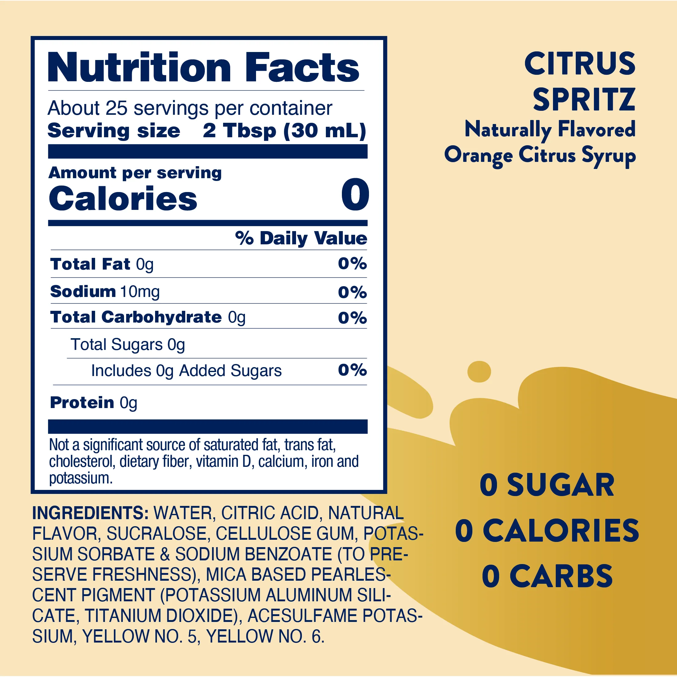 Sugar Free Citrus Spritz Syrup - Limited Time Offer