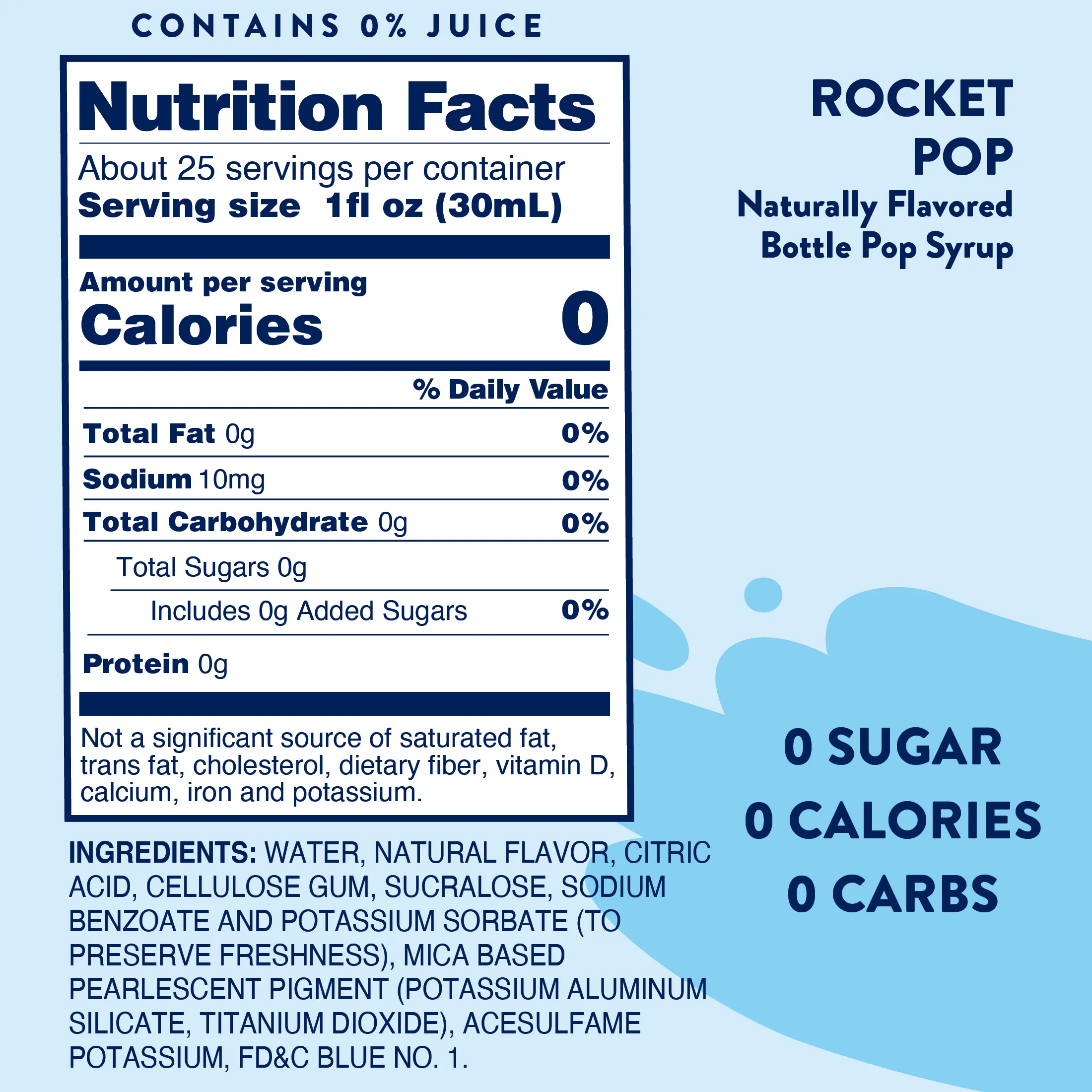 Sugar Free Rocket Pop Syrup, Limited time only