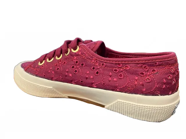 Superga 2750-sangallosatinw sneakers in pizzo S008C40 970 prune
