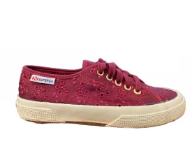Superga 2750-sangallosatinw sneakers in pizzo S008C40 970 prune