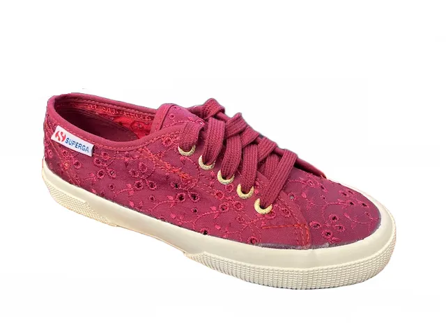 Superga 2750-sangallosatinw sneakers in pizzo S008C40 970 prune
