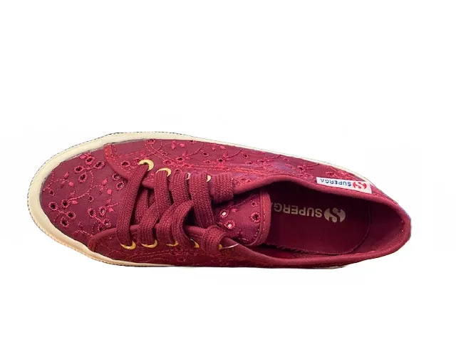 Superga 2750-sangallosatinw sneakers in pizzo S008C40 970 prune