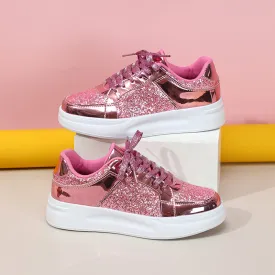 Thick-Soled Sequined Trendy Shoes