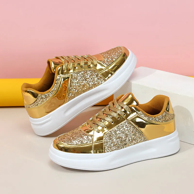 Thick-Soled Sequined Trendy Shoes