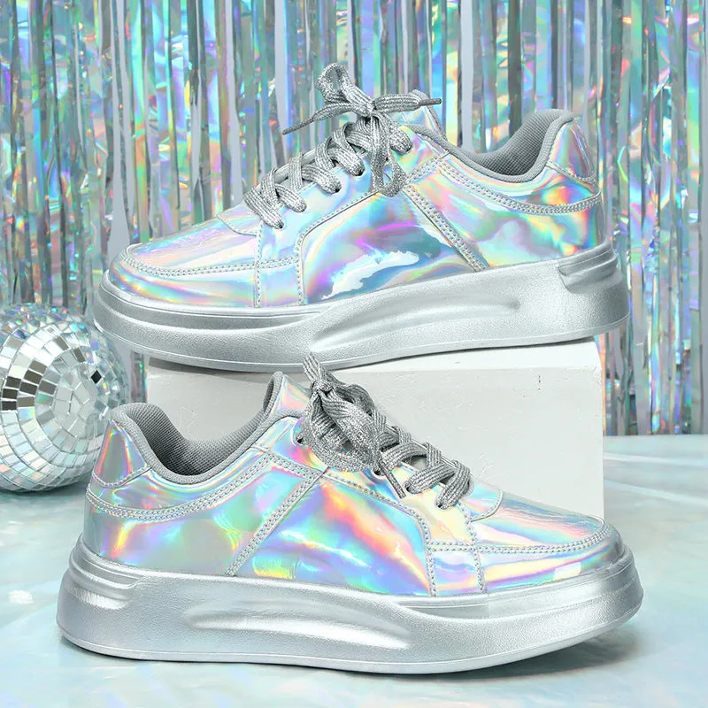 Thick-Soled Sequined Trendy Shoes
