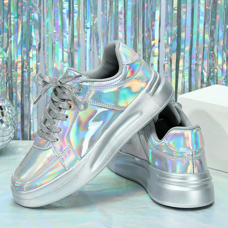 Thick-Soled Sequined Trendy Shoes