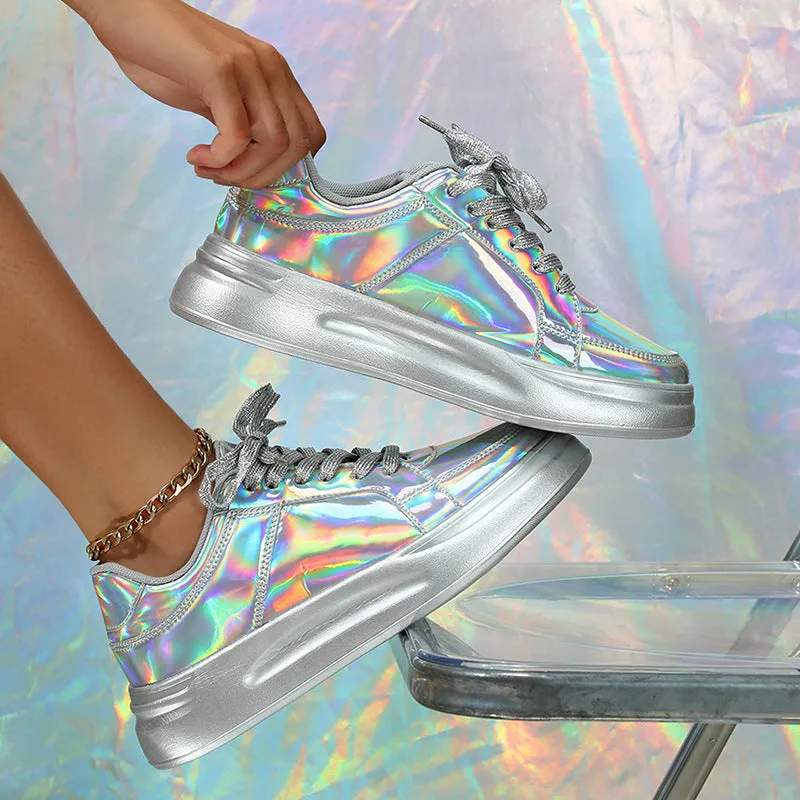 Thick-Soled Sequined Trendy Shoes