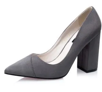 Women crude with a single shoe shallow mouth high-heeled shoes 2018 new fashion lady shoes for women high-heeled shoes spring 39