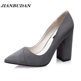 Women crude with a single shoe shallow mouth high-heeled shoes 2018 new fashion lady shoes for women high-heeled shoes spring 39