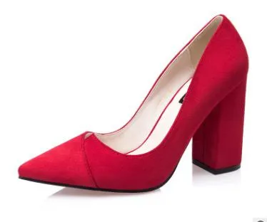 Women crude with a single shoe shallow mouth high-heeled shoes 2018 new fashion lady shoes for women high-heeled shoes spring 39