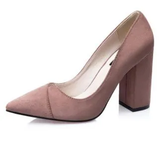 Women crude with a single shoe shallow mouth high-heeled shoes 2018 new fashion lady shoes for women high-heeled shoes spring 39