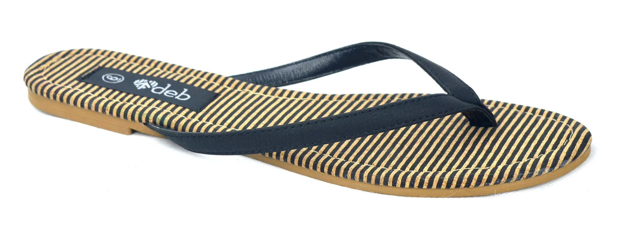 womens-ladies-stripe-pattern-flat-sandle-flip-flops-summer-flat-shoes-ch-sc-1503