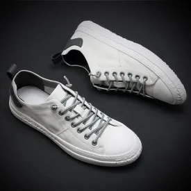 xiangtuibao 100% Genuine Leather Shoes Men Sneakers Male White Shoes Cow Leather Men Casual Shoes Fashion Man Sneakers Breathable A1616