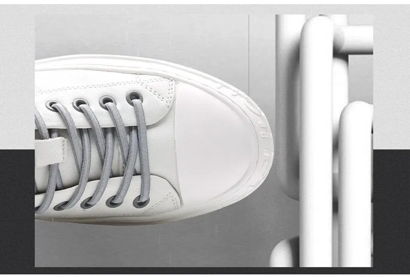 xiangtuibao 100% Genuine Leather Shoes Men Sneakers Male White Shoes Cow Leather Men Casual Shoes Fashion Man Sneakers Breathable A1616