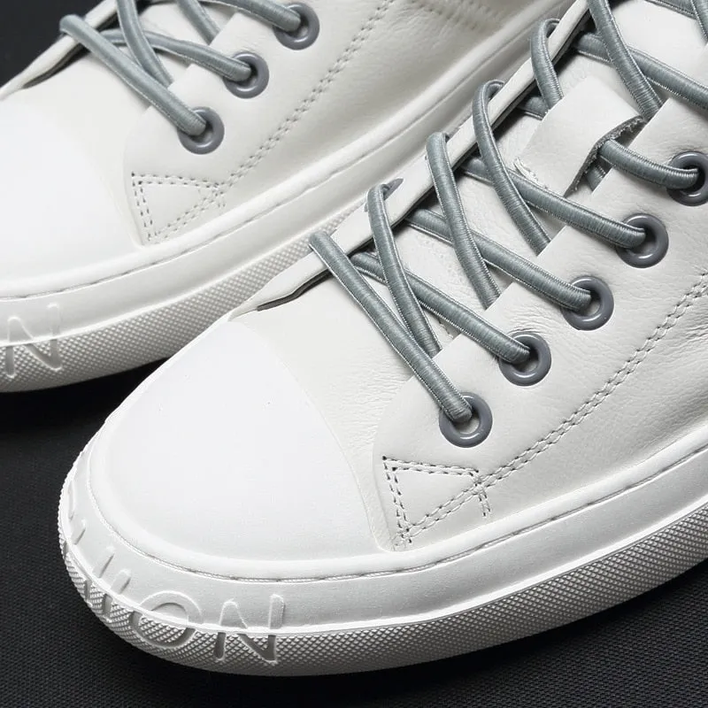 xiangtuibao 100% Genuine Leather Shoes Men Sneakers Male White Shoes Cow Leather Men Casual Shoes Fashion Man Sneakers Breathable A1616