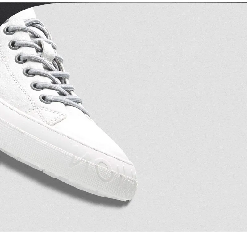 xiangtuibao 100% Genuine Leather Shoes Men Sneakers Male White Shoes Cow Leather Men Casual Shoes Fashion Man Sneakers Breathable A1616