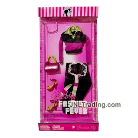 Year 2007 Barbie Fashion Fever Series Accessory Pack - TRENDY WORK OUTFIT L3366 with Sunglasses, Purse, Belt and Shoes